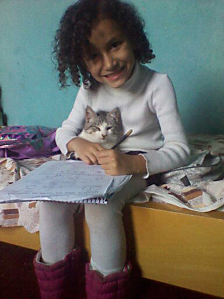 Anita com gatinho